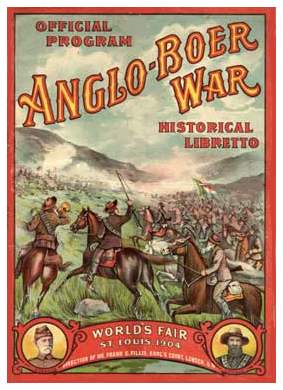 Official program for the Anglo-Boer War exhibition